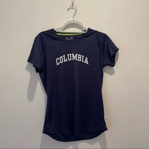 Columbia branded Under Armour blue athletic tee (size M)